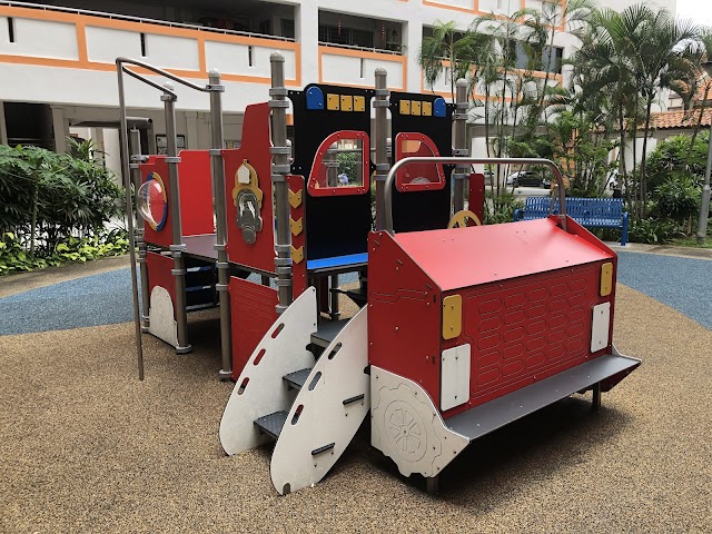 Toddler fire engine playground