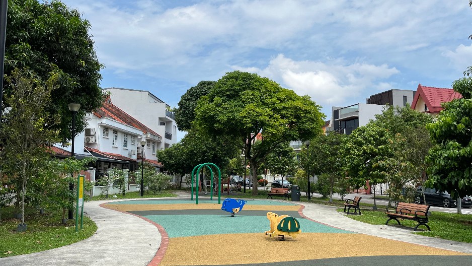 Playground equipment at Lentor Street Playground