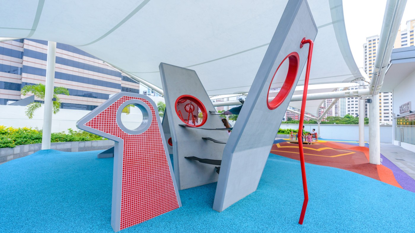 Bird-shaped play sculpture on Level 3 of Tiong Bahru Plaza