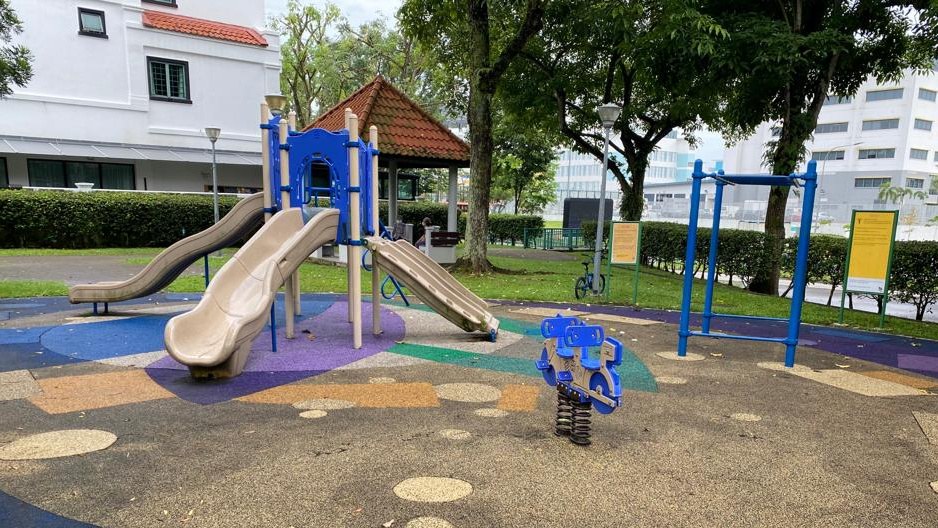 Slides and swings at Westville Playground